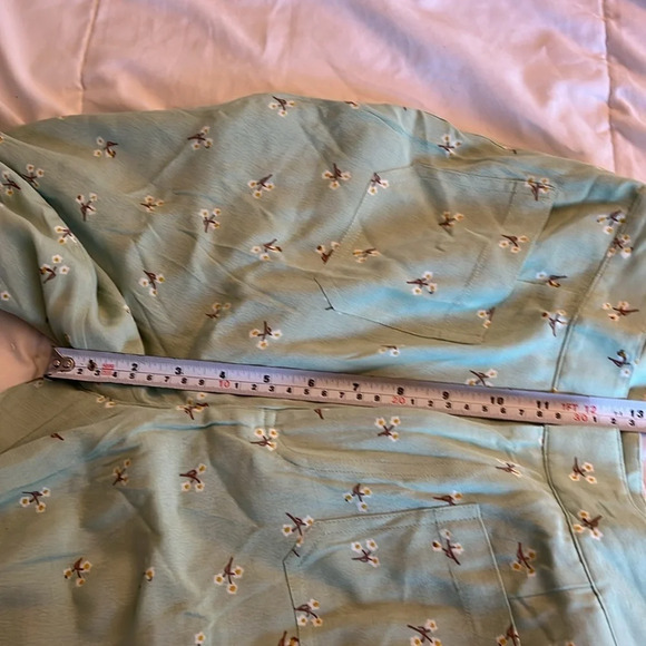 COACH Printed Loom Pants. Green and white size 0/ XS-S NWOT lightweight summer - Picture 12 of 16